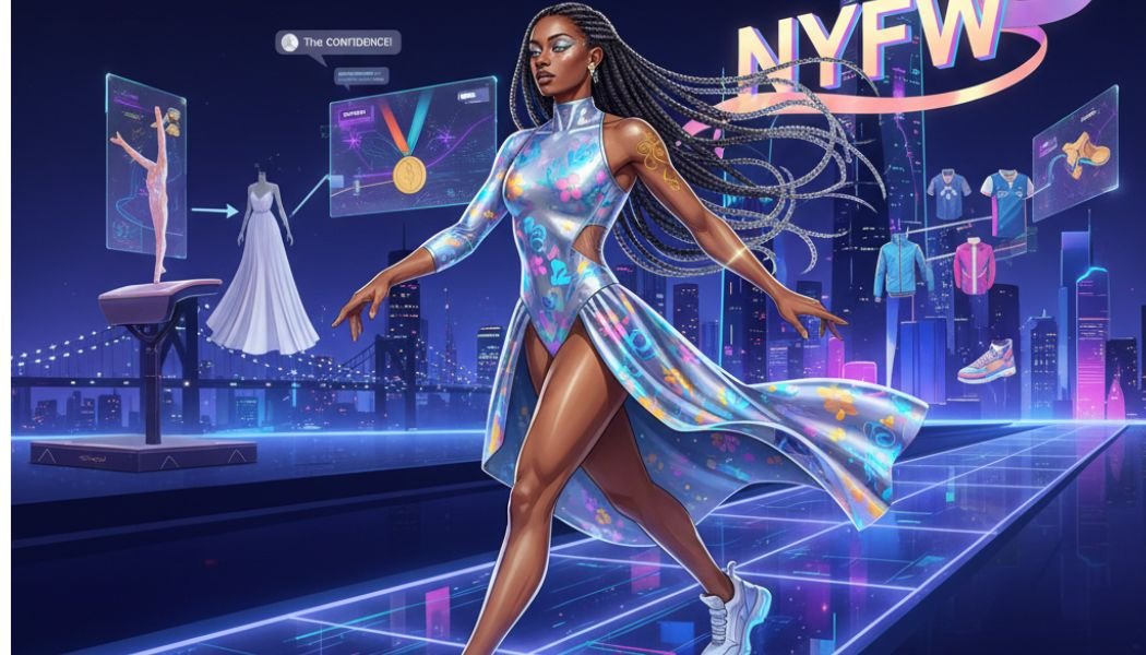 jordan chiles fashion week dress​