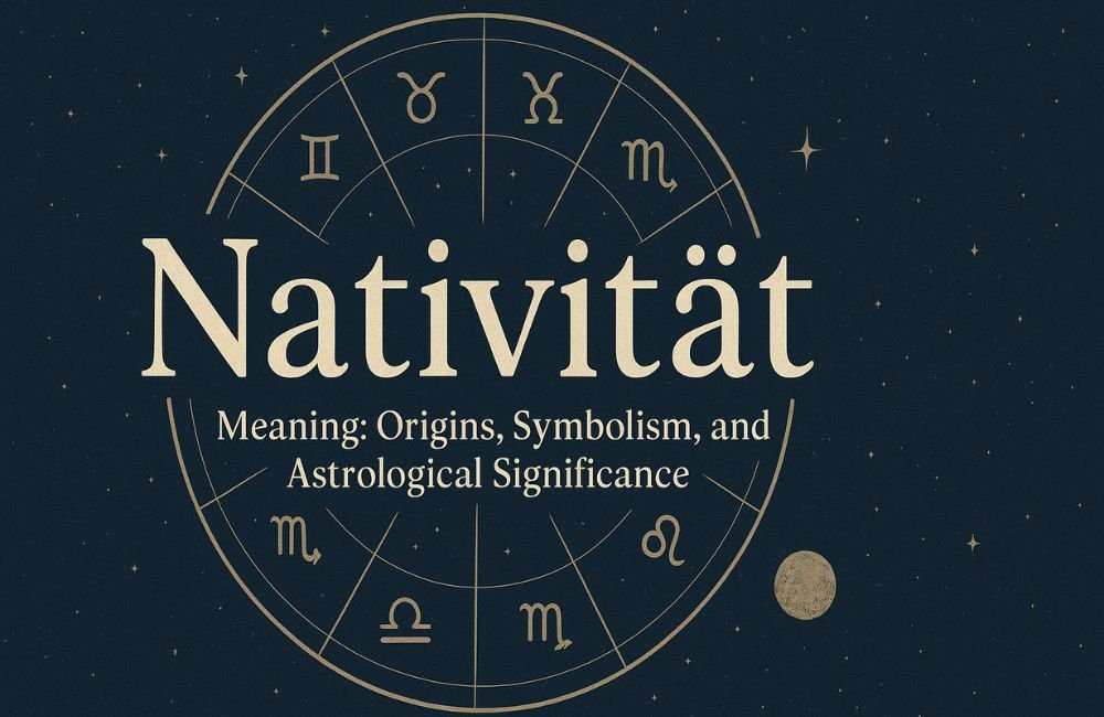 Astrology birth chart illustration showing planetary alignment representing Nativität meaning and cosmic symbolism